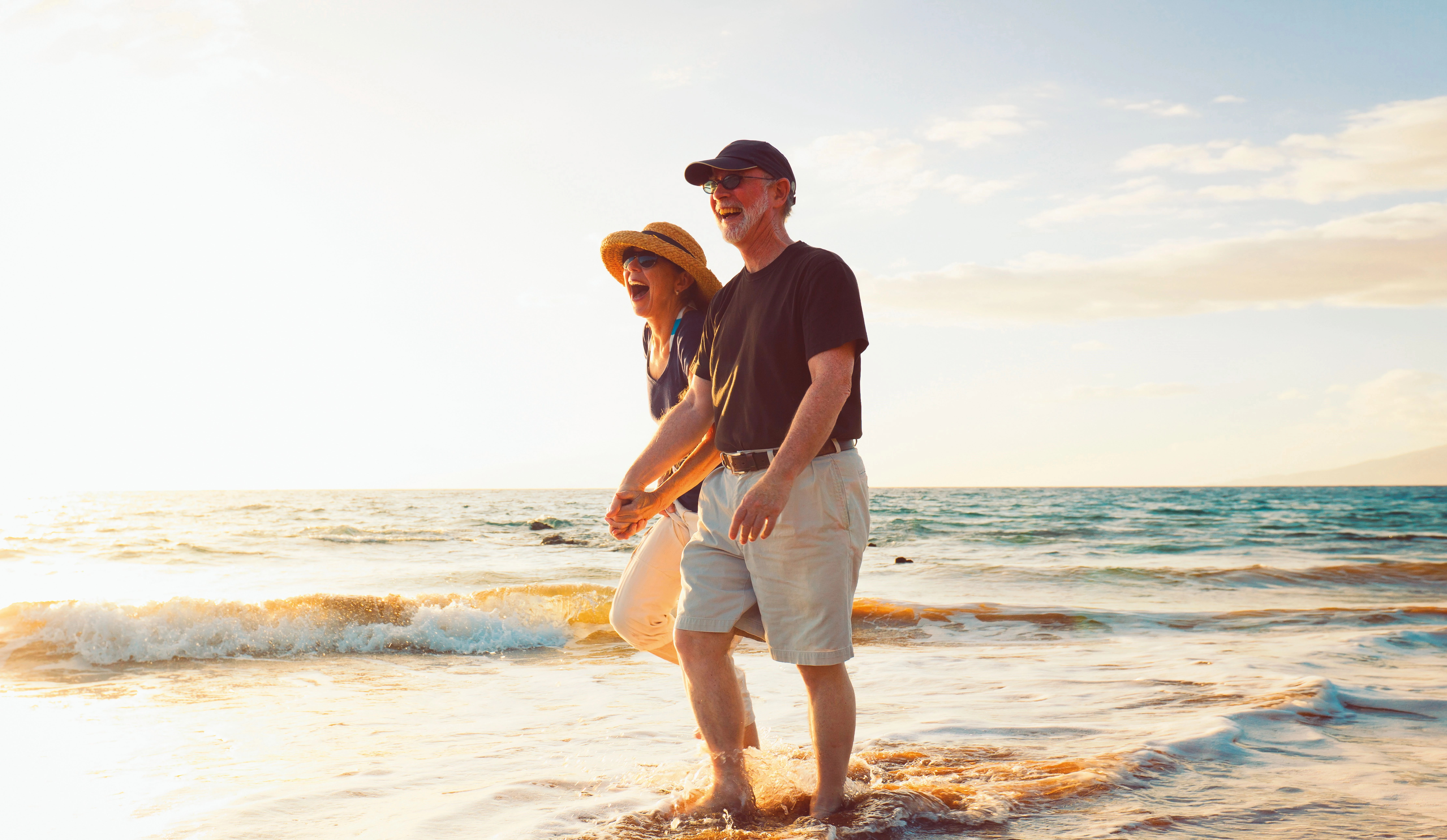 Couple on holiday beach